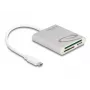 Leitor de cartões DeLOCK 91005 USB 3.2 Gen 1 Type-C cinzento CF MMC MicroSD