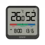 Savio CT-01/B sensor sem fios de temperatura e humidade para interior, LCD, relógio, data, suporte magnético, preto