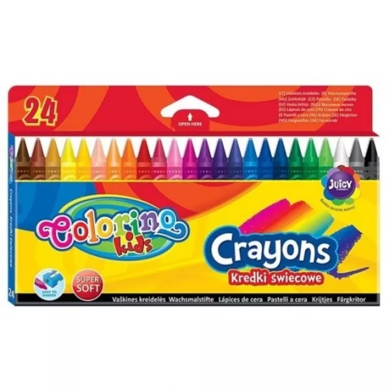 Lápis de cera Colorino Kids 24 cores