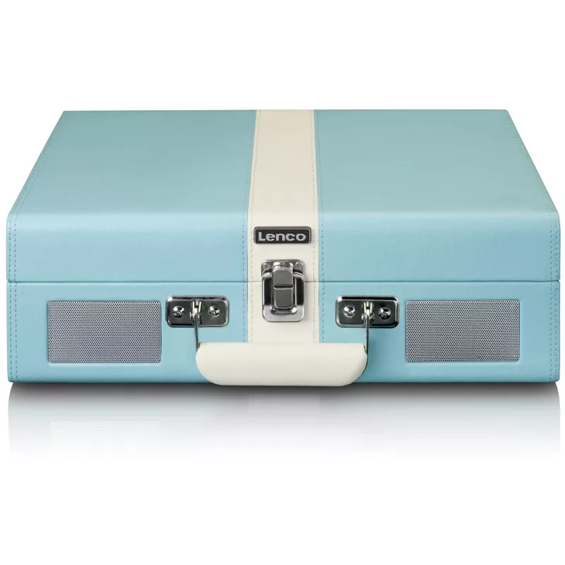 Gira-discos de acionamento por correia Lenco TT-110 Azul Branco semiautomático