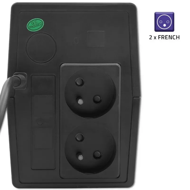 UPS Qoltec 53772 (fonte de alimentação ininterrupta) Line-Interactive 0,65 kVA 360 W 1 saída AC