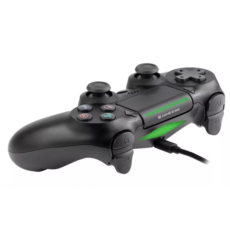 Comando com fio TRACER SHOGUN PRO preto — 16 botões, analógico/digital, cabo de 1,5 m, vibração, PC/PS4/PS3