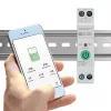 Relé Wi-Fi para calha DIN QOLTEC 50881 — Relé de comutação de rede 63A para instalações elétricas