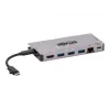 Dock USB-C - 4K HDMI, USB 3.2 Gen 1, hub USB-A, GbE, cartão de memória, carregamento PD 100W, cabo removível U442-DOCK5D-GY