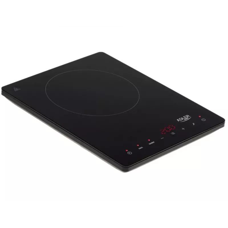 Placa de cozinha Adler AD 6513 Preta Aparelho de mesa 29 cm Zona Placa de indução 1 Zona(s)