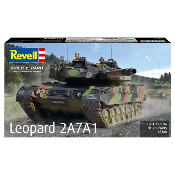 Maquete em plástico REVELL Leopard 2A7A1 kit de carro de combate militar (escala não indicada)