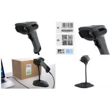 Leitor de códigos de barras com fio Safescan 330-W (Modelo 140-0747) — 1D & 2D, área de trabalho 3–35 cm