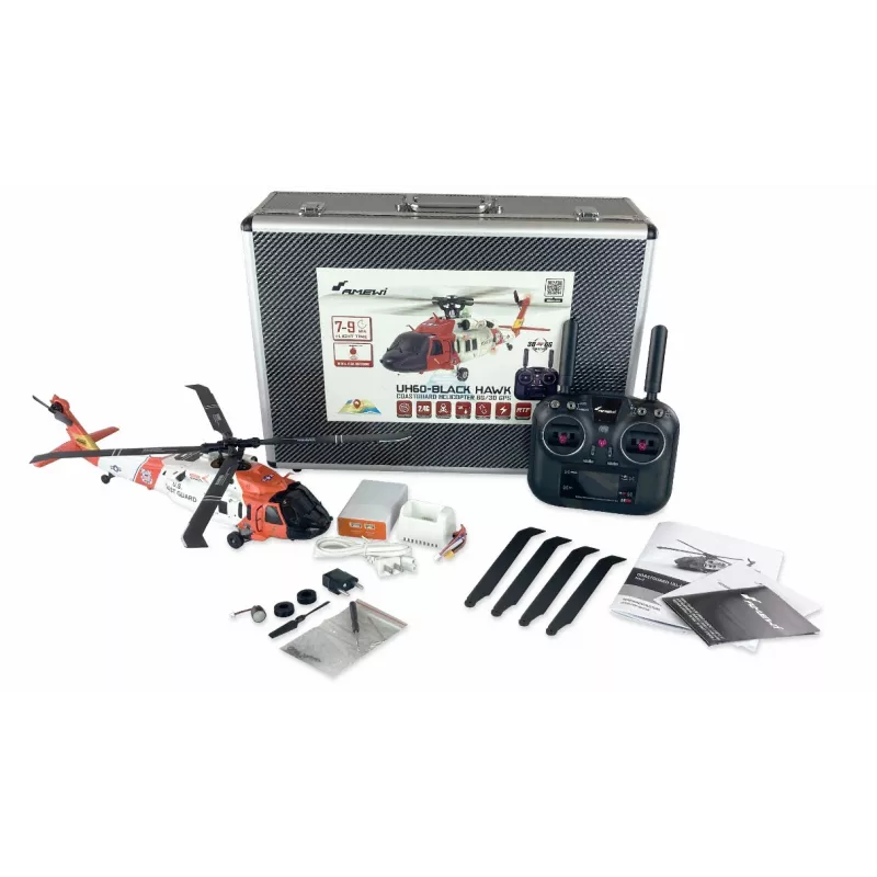 Helicóptero Amewi UH60 Black Hawk motor elétrico 1:47