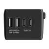 Adaptador de viagem BlitzWolf BW-TA1 4-em-1 com 2× conectores USB PD 20W
