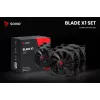 SAVIO BLADE X1 conjunto de ventoinhas, 3 x 120 mm, PWM de 4 pinos, preto