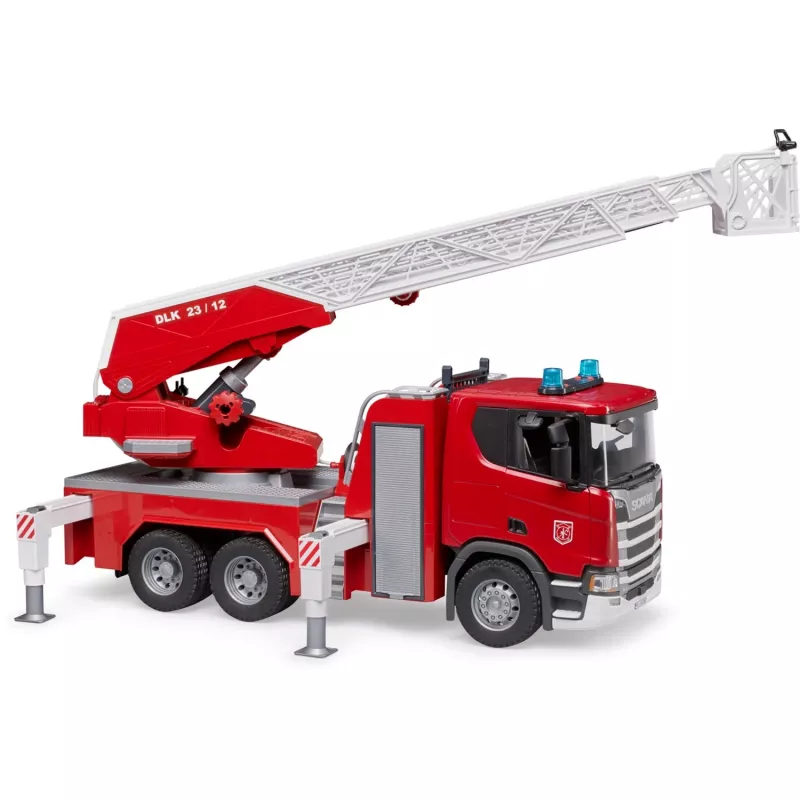 Veículo de bombeiros BRUDER Scania Super 560R vermelho branco plástico 3+