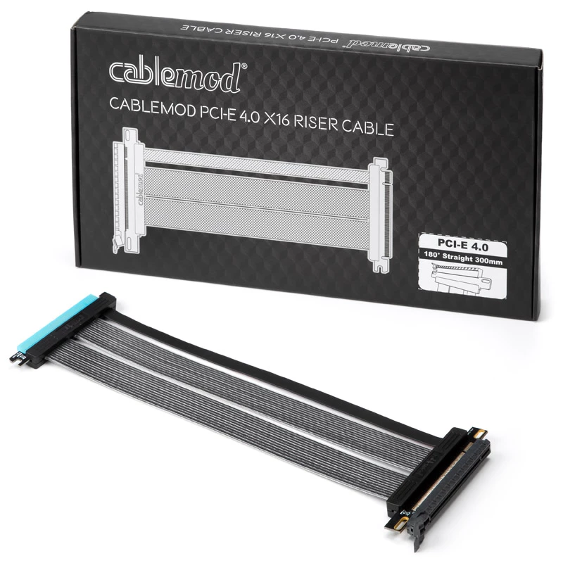 Cabo riser PCIe 4.0 CableMod CM-CAB-PC4S-30K-R — 30 cm
