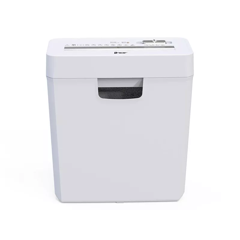 Destruidora de documentos TRACER Tracer 47584 — corte cruzado de 6 mm, até 5–6 folhas, depósito de 10 L, branca