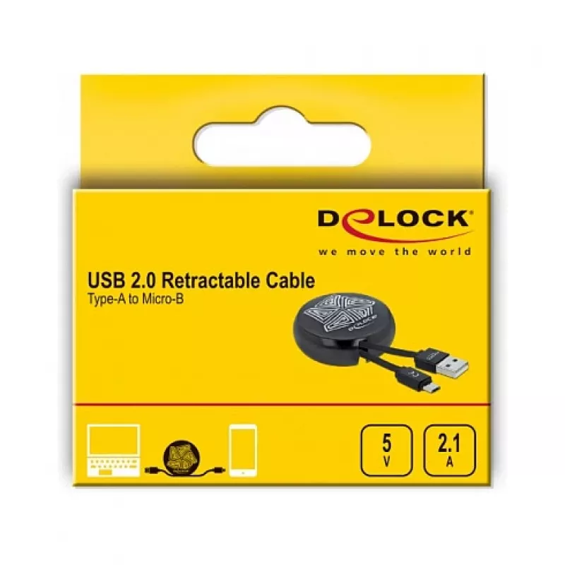 Cabo USB 2.0 Type-A para Micro-B DeLOCK 85818