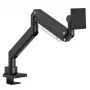 Suporte de monitor de braço duplo Maclean MC-968 com mola a gás 17-57 27 kg carga pesada estável totalmente articulado suporte VESA máx. 200x200
