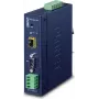 Conversor industrial PLANET RS-232 -422 -485 para IP - 1x COM - 1x 100Base-FX -SFP - 9-48VDC - -40-+75
