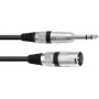 Cabo adaptador XLR para 6,3 mm Omnitronic 30225195 — 1x ficha XLR macho para 1x jack 6,3 mm