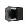 Extralink caixa rack 9U 600x600 AZH preto montado na parede, tipo oscilante