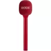 Microfone de entrevista portátil Rode Interview GO – vermelho (compacto, de mão, plug-and-play)