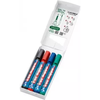 Marcadores para flipchart Edding 383 1,0–5,0 mm cores sortidas 4 unid.