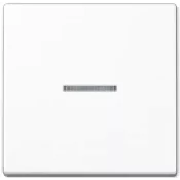 Interruptor de luz JUNG A 590 KO5 WW — botão de 1 função, duroplasto branco, 55×55 mm