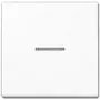 Interruptor de luz JUNG A 590 KO5 WW — botão de 1 função, duroplasto branco, 55×55 mm