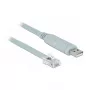 Cabo série DeLOCK 63920 USB 2.0 Type-A RJ45 cinzento 0,5 m