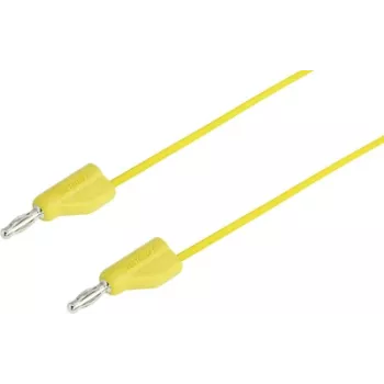 Cabo de teste VOLTCRAFT [ficha 4 mm - ficha 4 mm] 2 m amarelo MSB-300 (MSB-300-3-GB)