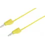 Cabo de teste VOLTCRAFT [ficha 4 mm - ficha 4 mm] 2 m amarelo MSB-300 (MSB-300-3-GB)