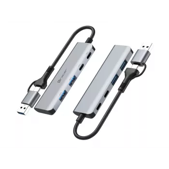 Adaptador TRACER A-5 USB Type-C para USB-A 2x USB-A + 2x USB-C