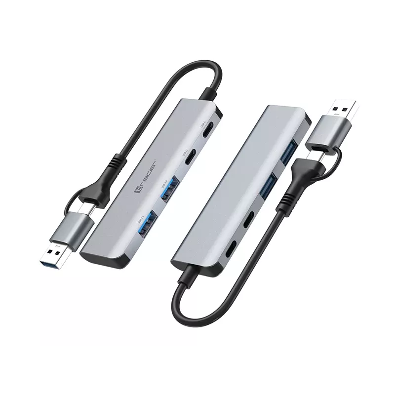 Adaptador TRACER A-5 USB Type-C para USB-A 2x USB-A + 2x USB-C