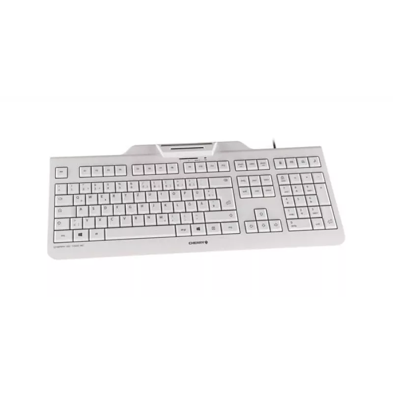 Teclado com smartcard com fio CHERRY KC 1000 SC cinzento-claro USB QWERTY UK