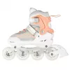 Patins em linha 2IN1 Nils Extreme NH18190 BRANCO/ROSA TAM. S (29-33) com patins de hóquei substituíveis
