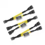 Noctua NA-SYC1 CHROMAX.YELLOW - extensão de cabo - amarelo - fêmea - fêmea - 115 mm - 3 unid. (NA-SYC1.yellow)