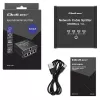 Mini switch Ethernet QOLTEC 52293 1x4 RJ45, splitter de rede não gerido 1 entrada 4 saídas