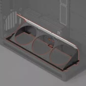 Suporte de ventoinha inferior angular HAVN HS 420 preto para montagem de ventoinhas de caixa