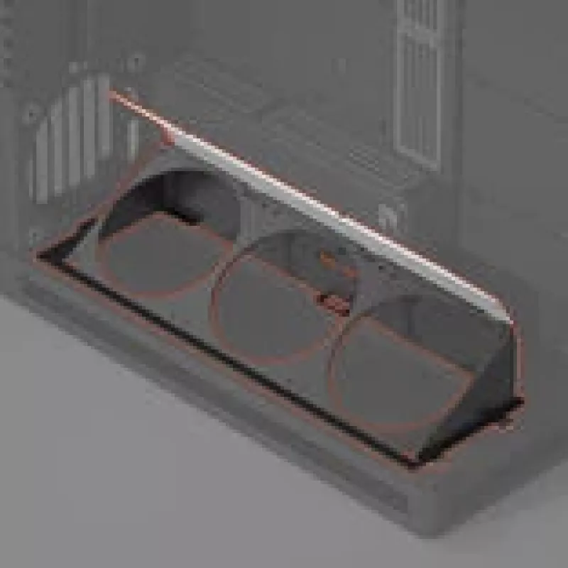 Suporte de ventoinha inferior angular HAVN HS 420 preto para montagem de ventoinhas de caixa