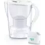 Jarra com filtro de água BRITA Marella branca com 1 cartucho ALL-in-1 e 1 cartucho Extra Lime, capacidade útil de 1,0–1,5 L