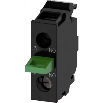 Siemens 3SU14002AA101BA0 - parafuso - preto - IP40 IP20 EAC UL cUL - AC - DC - 5 - 500 V - 50 / 60 Hz