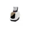 Caixa de areia para gatos com tampa Savic Nestor branco-preto 56×39×38,5 cm, plástico