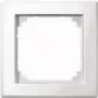 Moldura de cobertura / tampa de interruptor Merten 478125, branco, sem parafusos, moldura simples