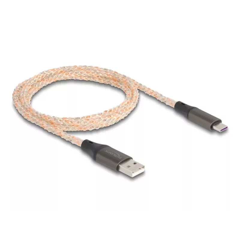 Cabo USB 2.0 DeLOCK Type-A para USB Type-C RGB 1m