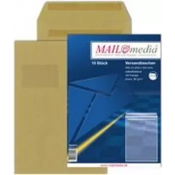 Envelope MAILmedia C5 castanho 90 g/m² pack de 50