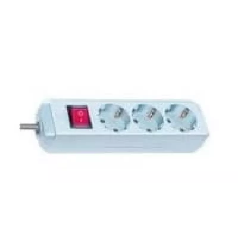 Régua de tomadas Brennenstuhl Eco-Line com interruptor 3 tomadas branco 1,5 m 1152320015, branco, cabo de ligação H05VV-F 3G1,5 1,5 m