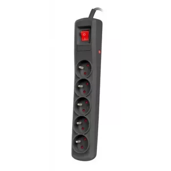 Proteção contra sobretensões NATEC NSP-1713 preto 5 tomadas AC 1,5 m