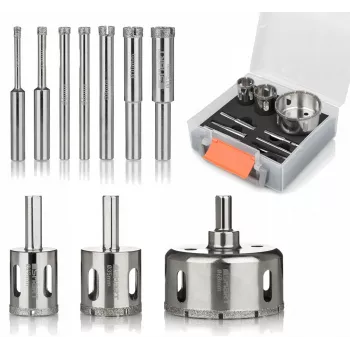 Conjunto de brocas de diamante Smart SM-25-SET10G, 10 peças, diâmetro 4–68 mm