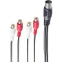 Cabo de áudio ShiverPeaks BS10231 0,2 m DIN (5 pinos) 4 x RCA preto