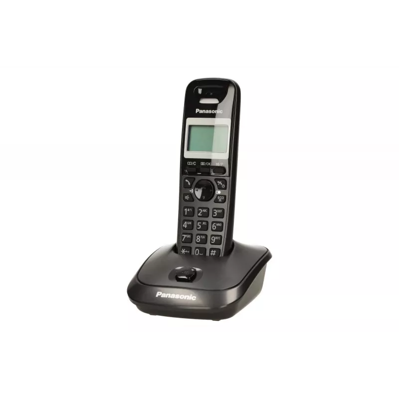 Telefone DECT Panasonic KX-TG2511 preto com identificação de chamadas
