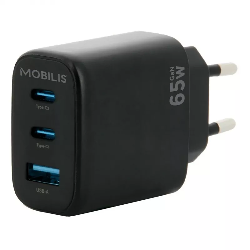 Carregador universal para dispositivos móveis preto AC Auto Mobilis 001364