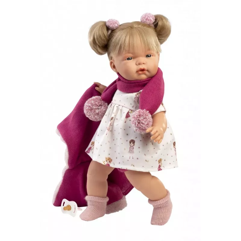 Boneca Joelle 38 cm da Llorens — boneca bebé chorona com características realistas e corpo macio